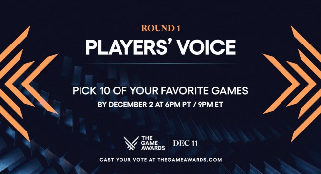 Se han revelado los títulos nominados a la categoría Player's Voice de The Game Awards