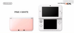 Nintendo 3DS XL en blanco y rosa