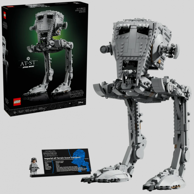 El último set UCS de Lego Star Wars nos permite construir un AT-ST de gran tamaño