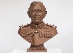 Para celebrar la coronación, se ha fabricado un busto de tamaño natural del Rey Carlos con chocolate.